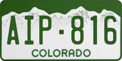 CO license plate AIP816