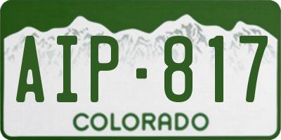 CO license plate AIP817