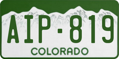 CO license plate AIP819