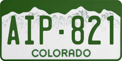 CO license plate AIP821