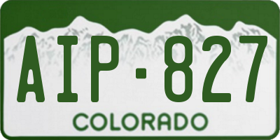 CO license plate AIP827