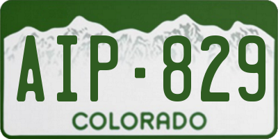CO license plate AIP829