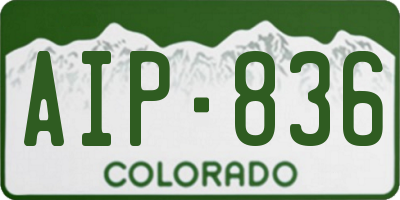 CO license plate AIP836