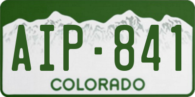 CO license plate AIP841