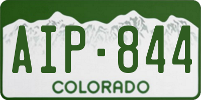 CO license plate AIP844