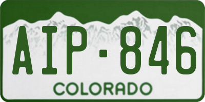 CO license plate AIP846