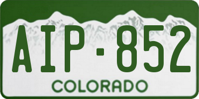 CO license plate AIP852
