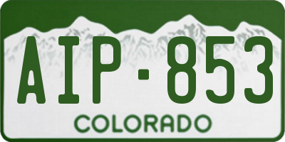 CO license plate AIP853