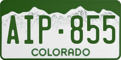 CO license plate AIP855