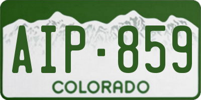 CO license plate AIP859