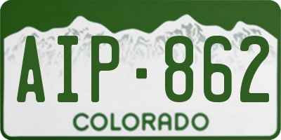 CO license plate AIP862