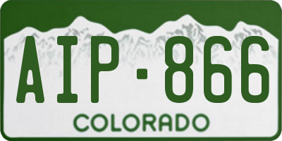 CO license plate AIP866