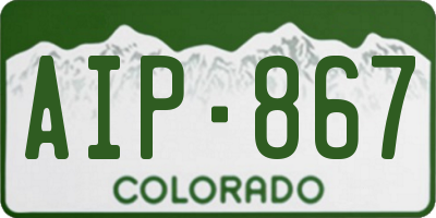 CO license plate AIP867