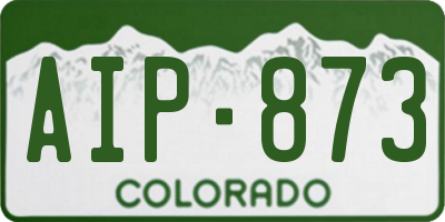 CO license plate AIP873