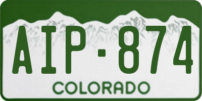 CO license plate AIP874