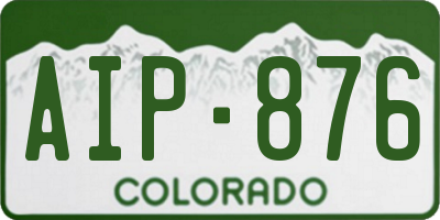 CO license plate AIP876