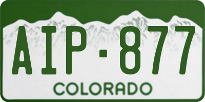 CO license plate AIP877