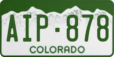 CO license plate AIP878