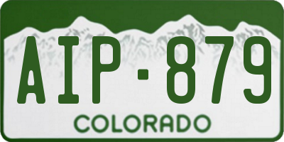CO license plate AIP879