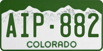CO license plate AIP882