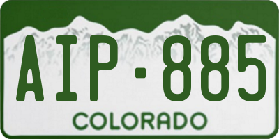 CO license plate AIP885
