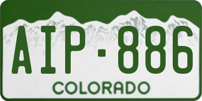 CO license plate AIP886