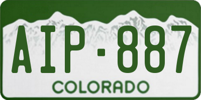 CO license plate AIP887