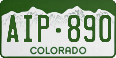CO license plate AIP890