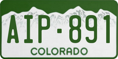 CO license plate AIP891