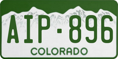 CO license plate AIP896