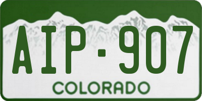 CO license plate AIP907