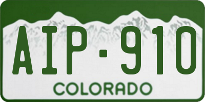 CO license plate AIP910