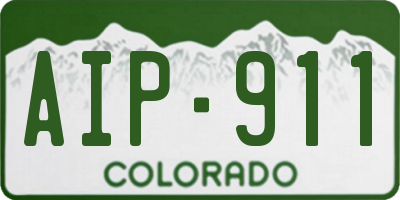 CO license plate AIP911
