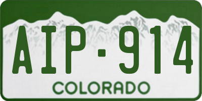 CO license plate AIP914