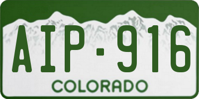 CO license plate AIP916