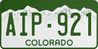 CO license plate AIP921