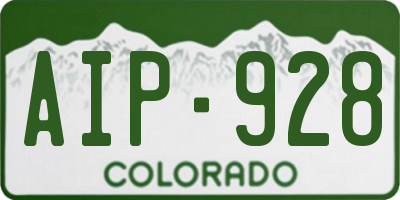 CO license plate AIP928