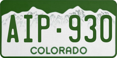 CO license plate AIP930