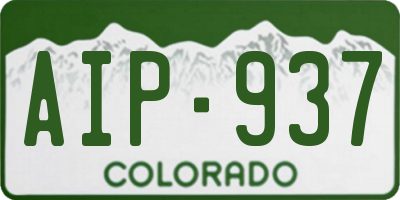 CO license plate AIP937