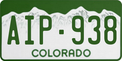 CO license plate AIP938