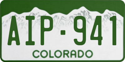 CO license plate AIP941