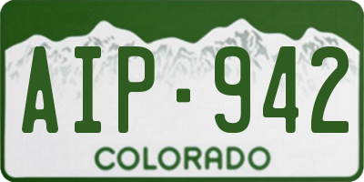 CO license plate AIP942