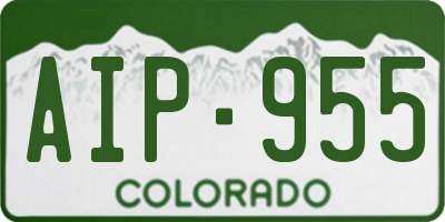 CO license plate AIP955