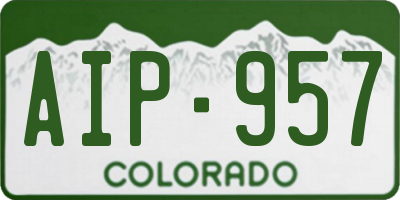 CO license plate AIP957