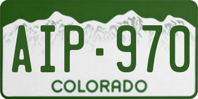 CO license plate AIP970
