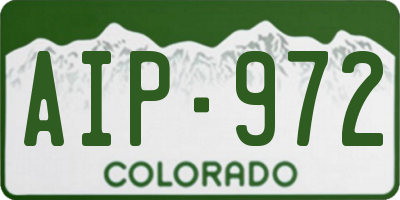 CO license plate AIP972