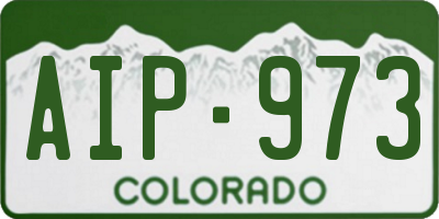 CO license plate AIP973