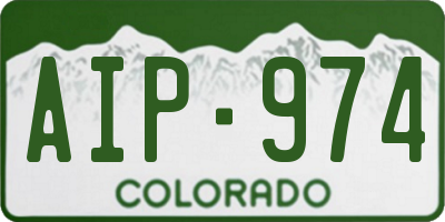CO license plate AIP974