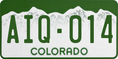 CO license plate AIQ014