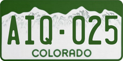 CO license plate AIQ025